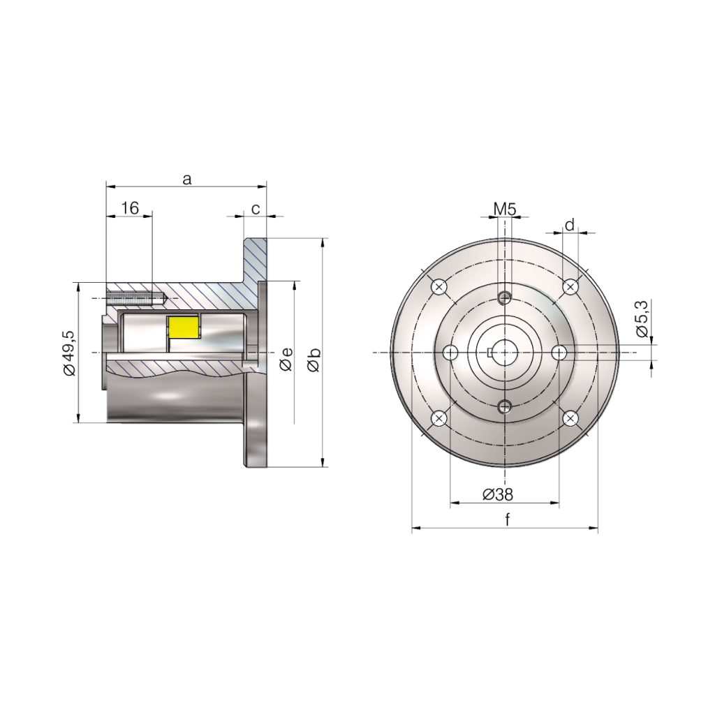 Motorflansch 2,5 - 1000 kN | ZIMM