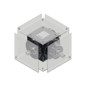 ZK Kegelradgetriebe | Befestigung (Montageseite)