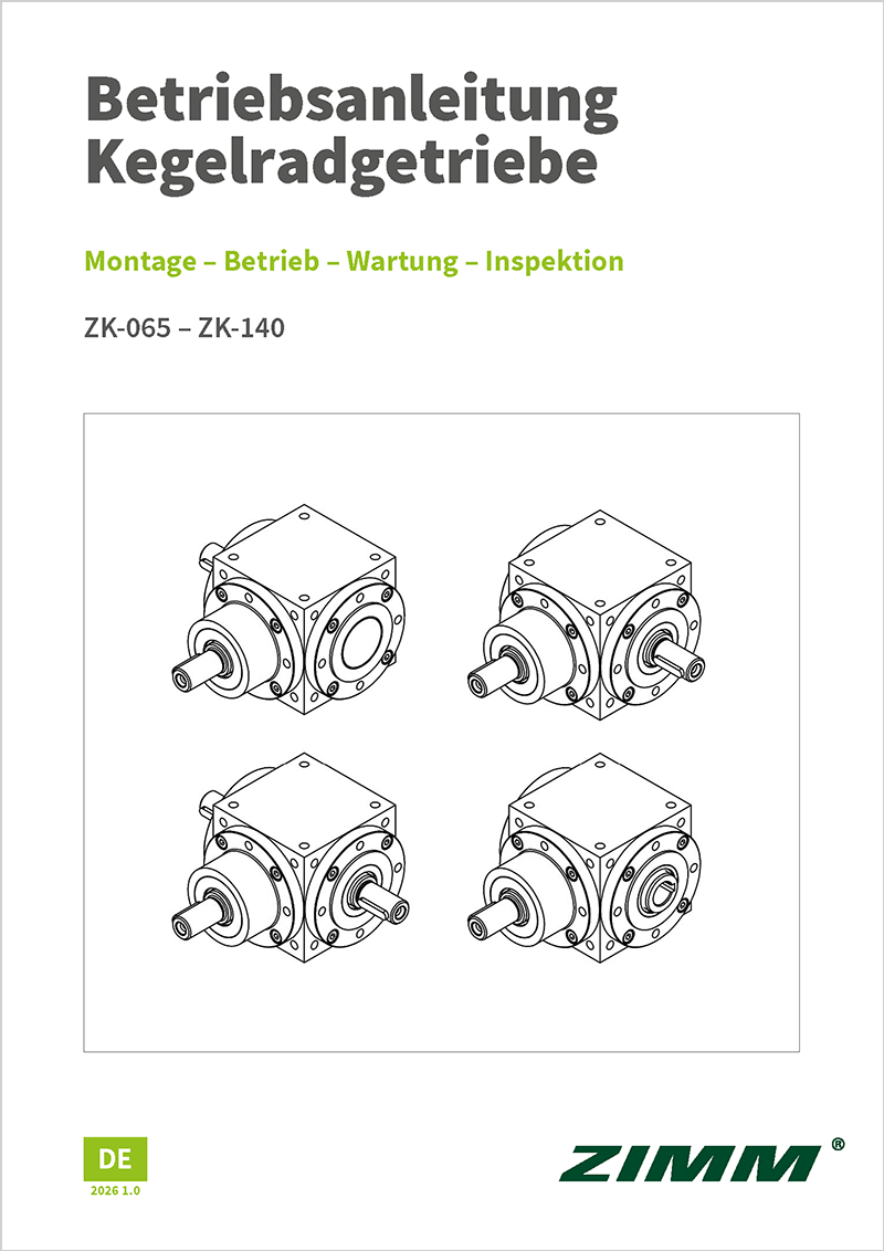 Betriebsanleitung ZK Kegelradgetriebe | ZIMM